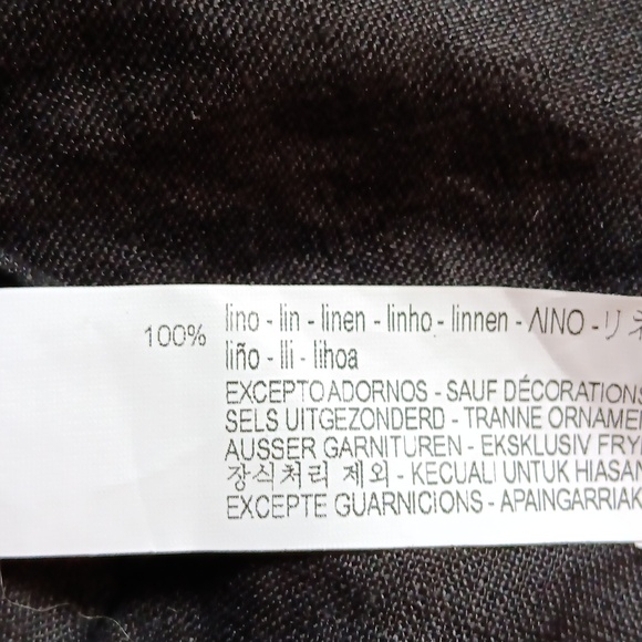 Zara black linen side fringe skirt - Picture 7 of 7